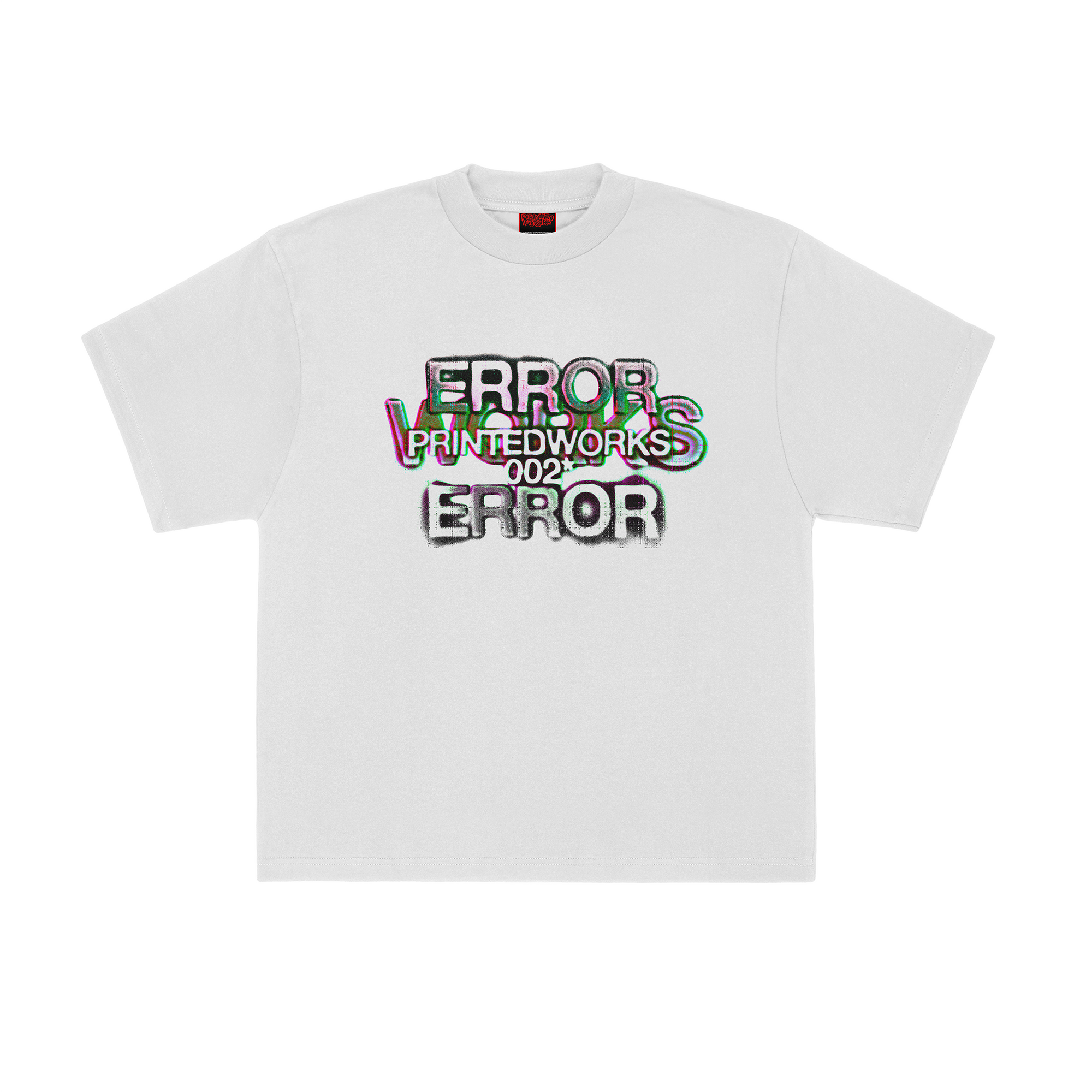 PRINTEDWORKS 002_ERROR ERROR TEE_WHITE